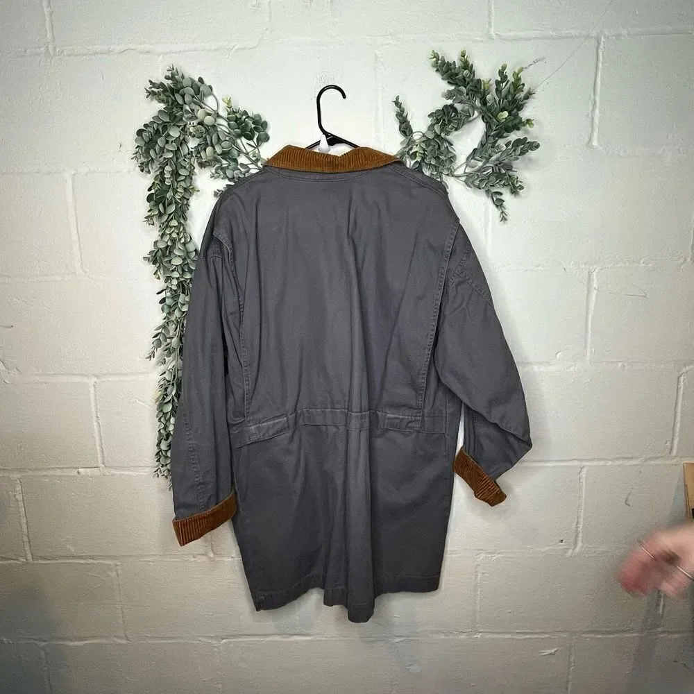 Docker's Women's Gray Jacket with Tan Collar Large - Picture 9 of 10